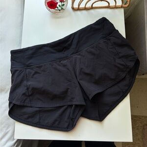 Black Lululemon Speed Up Shorts
